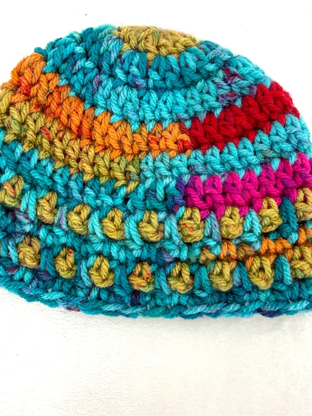 Handmade Crochet Newborn Hat & Thong Style Sandals Set - Colorful Boho Baby Gift